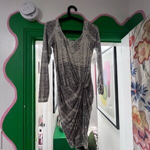 Elegant Gray Patterned Dress